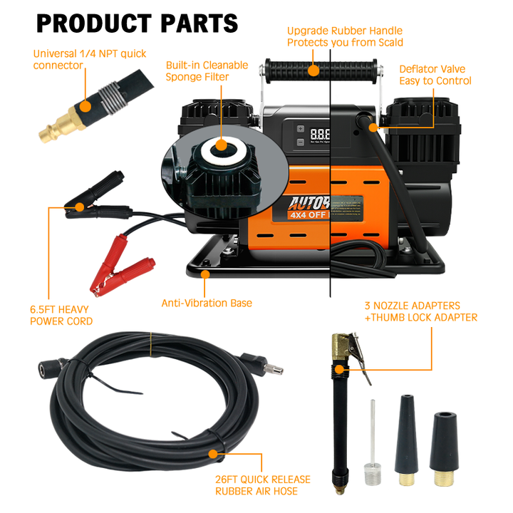 Compresor 300 L/min doble pistón 150PSI