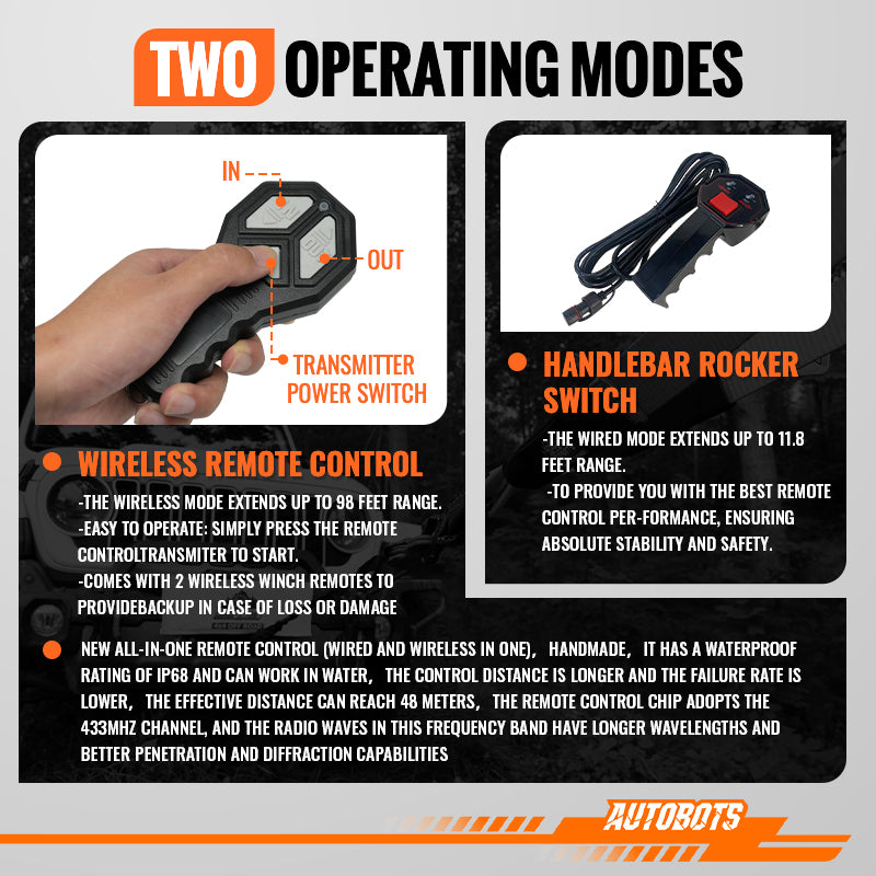 Winche 13.500 lbs 12v piola sintética