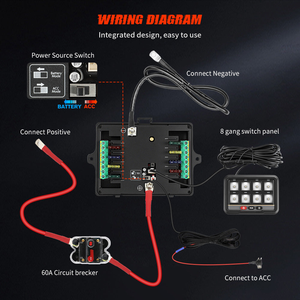 Botonera 8 teclas con control inalámbrico