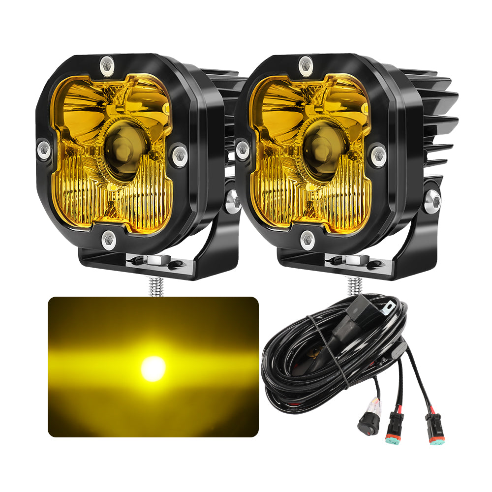 Neblinero led 3 pulgadas 50W par + ramal eléctrico + tapa